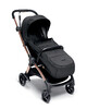 Airo 7 Piece Black Essentials Bundle with Black Aton Car Seat- Black with Rose Gold Frame image number 4